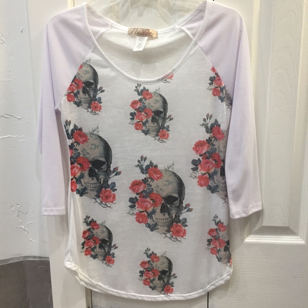 Floral Skull Top